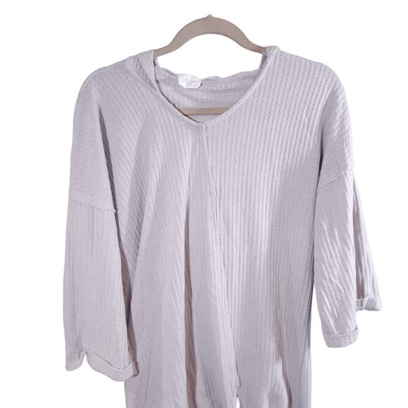 143 Story by Line Up Hooded Tie-front Drop Shoulder Thermal Tunic Women's M - Picture 2 of 5